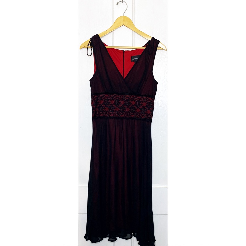 VINTAGE : Connected Apparel : size : 10 : Y2K chiffon lace whimsigoth maxi dress